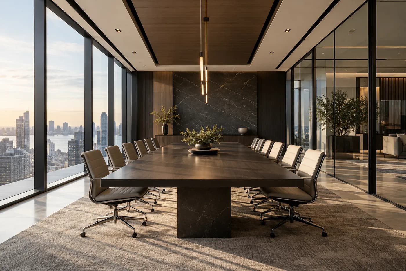 Illustrative conference room interior; not a photograph of Advincicode