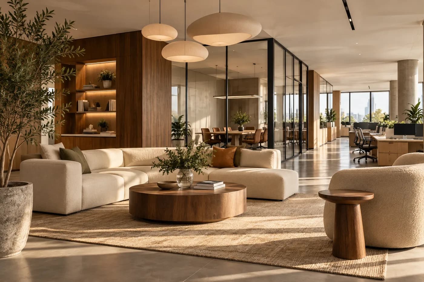 Illustrative office lounge interior; not a photograph of Avnith Lifescience